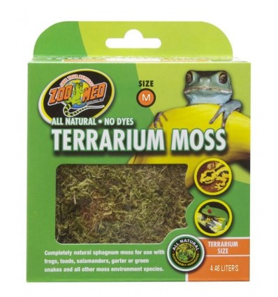 Litière Terrarium Moss 2,46L de ZooMed pour terrarium tropical