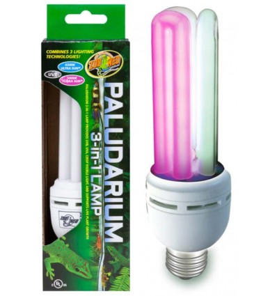 Lampe 3 en 1 Paludarium Compact Fluorescent Zoo Med