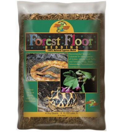 Litière paillis de cyprès 8,8L Forest Floor de ZooMed pour terrarium tropical