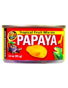 Papayes fraîches en conserve 95g pour reptiles - Zoo Med