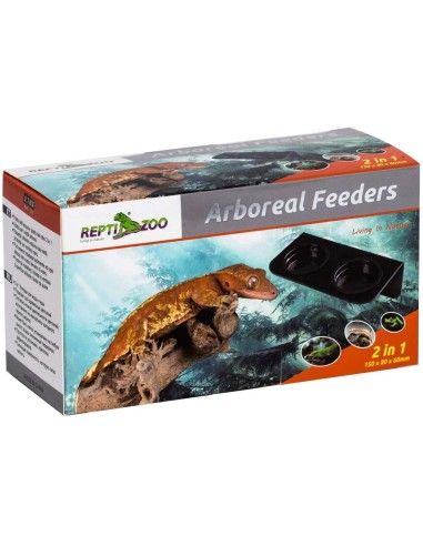 Mangeoire arboricole magnétique noire pour reptile Repti Zoo