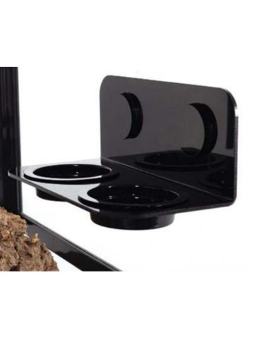 Mangeoire arboricole magnétique noire pour reptile Repti Zoo