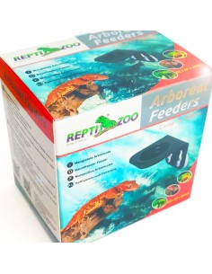 Mangeoire arboricole simple, noire, à ventouse pour reptile Repti Zoo 2