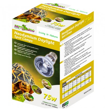 Ampoule Neodymium 100w lumière du jour de Repti Zoo pour terrarium