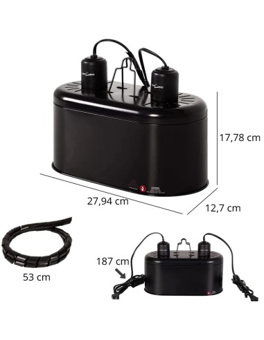 Plafonnier Repti Zoo pour terrarium Dual Dome pour ampoules