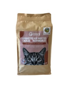 Croquettes aux insectes pour chat adulte stérilisé ou non - sac 3Kg