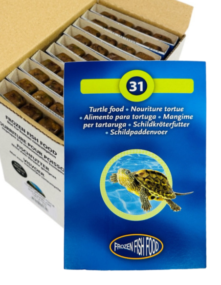 Nourriture naturelle congelée pour tortue aquatique en plaquette de 95g