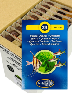 TROPICAL QUARTET congelés, nourriture naturelle pour poissons en plaquette de 95g