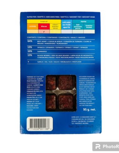 DISCUSS SPECIAL congelés, nourriture naturelle pour poissons en plaquette de 95g