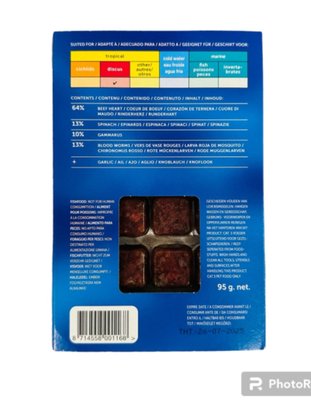 DISCUSS SPECIAL congelés, nourriture naturelle pour poissons en plaquette de 95g