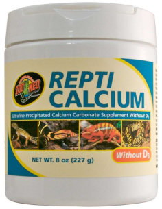 Repti Calcium 227g sans vitamine D3 Zoo Med - Complément Calcium Reptiles et Amphibiens