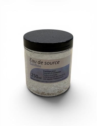 Eau de source gélifiée pour grillons blattes et autres insectes