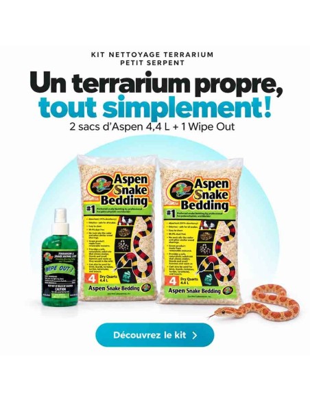 kit nettoyage petit serpent type elaphe serpent des blés