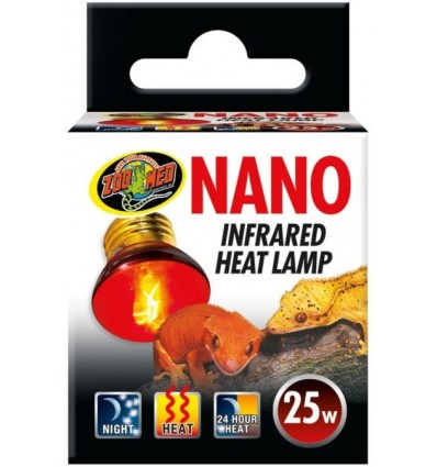 Lampe nocturne infrarouge chauffante 25w Nano RS-25N Zoo Med pour terrarium