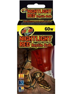 Lampe nocturne rouge 60W Zoo Med pour terrarium