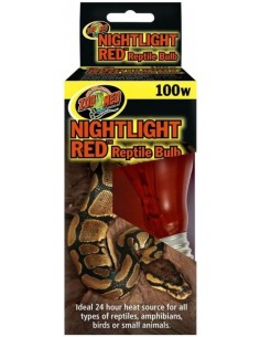 Lampe nocturne rouge 100W Zoo Med pour terrarium