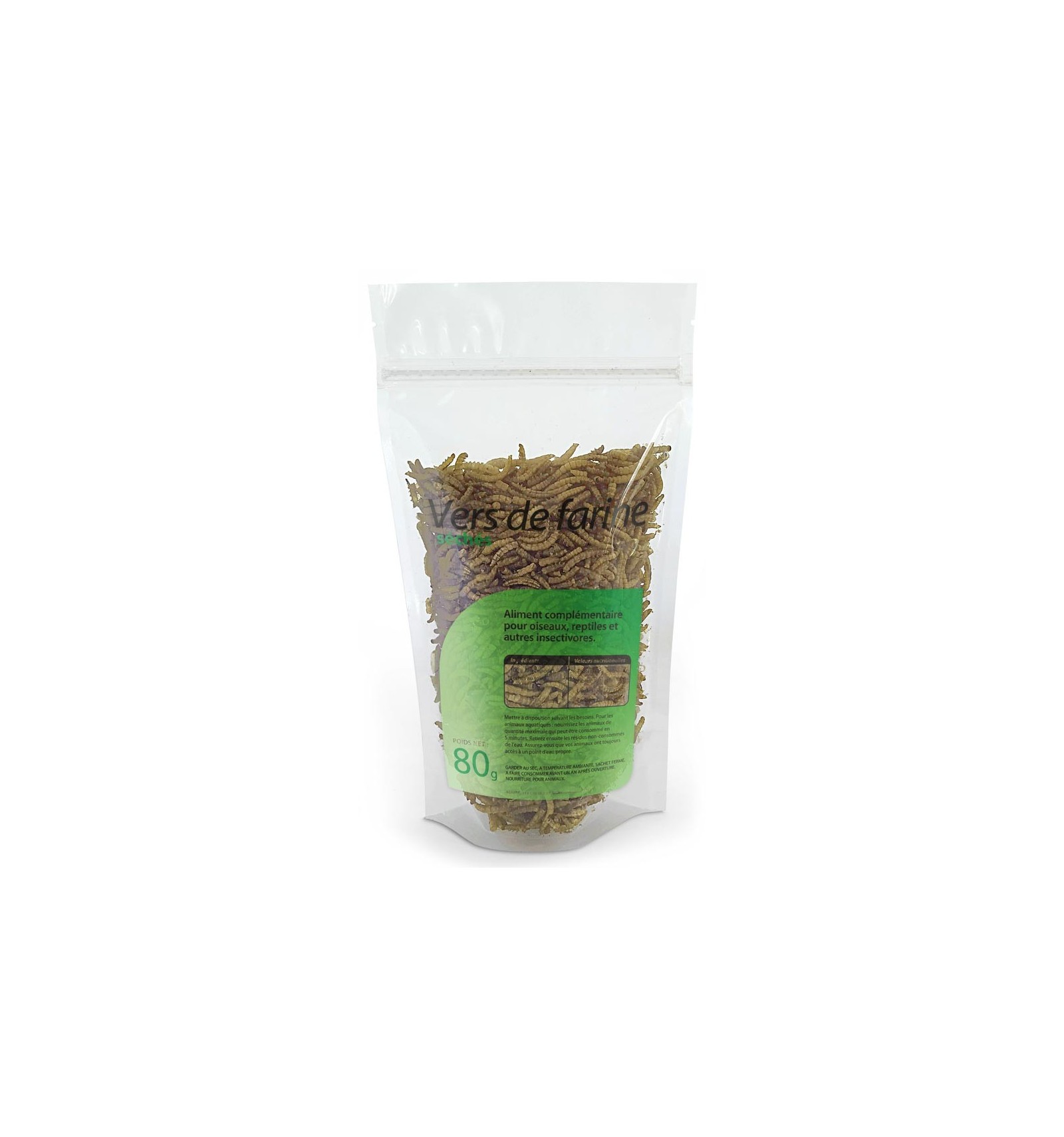 Vers de farine pour alimentation reptiles, 100 gr