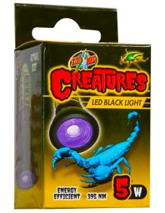Creatures LED Lumière Noire 5w Zoo Med pour terrarium