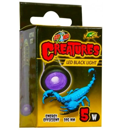 Creatures LED Lumière Noire 5w Zoo Med pour terrarium