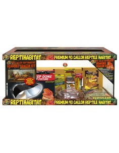Terrarium ReptiHabitat 152 litres pour Pogona - Kit complet
