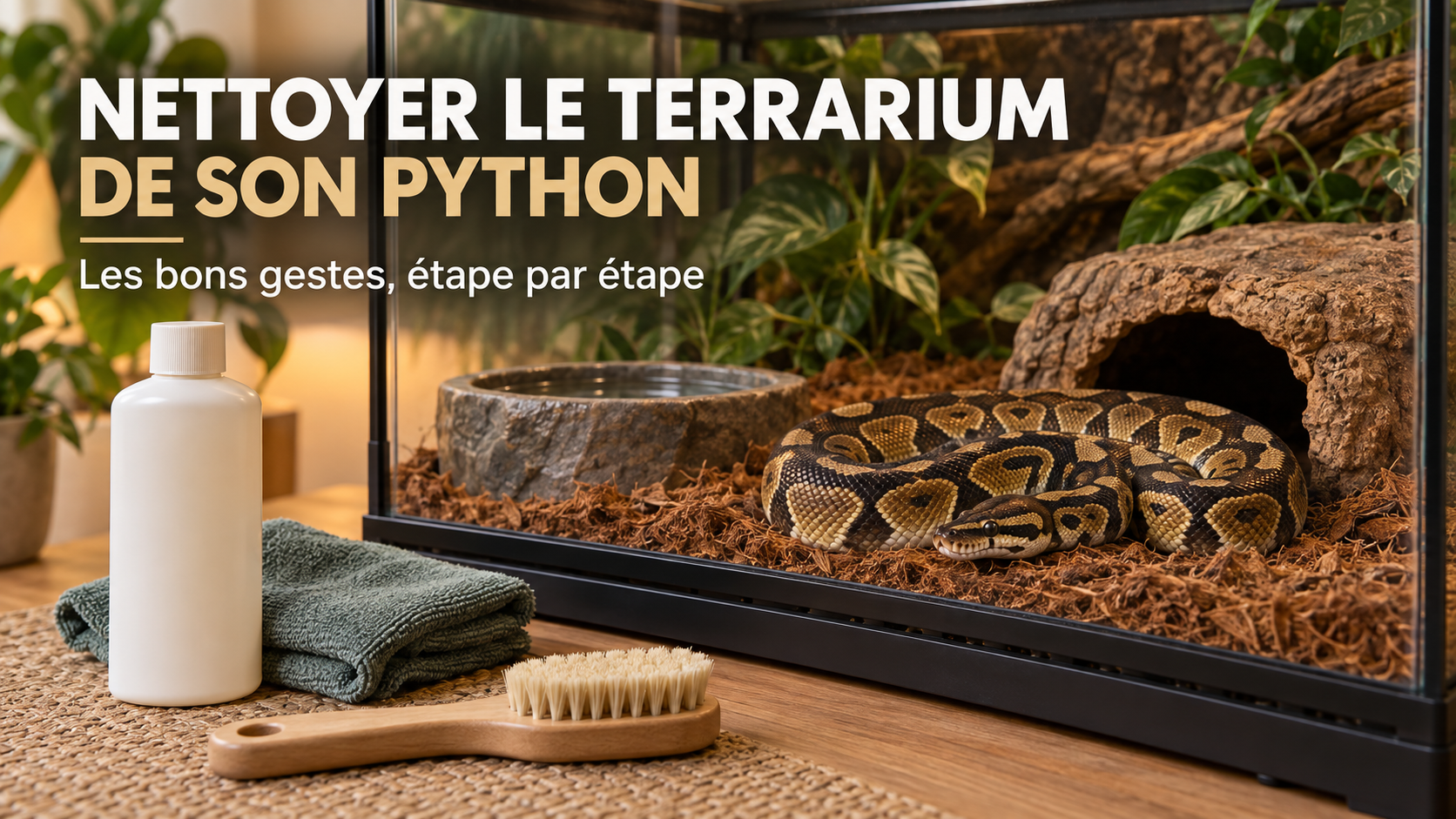 Nettoyage du terrarium d’un python : étapes, produits et astuces pratiques